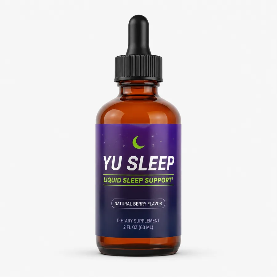 YU Sleep natural berry flavor liquid sleep support bottle