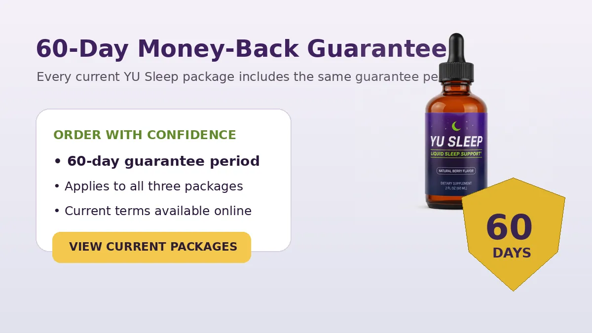 YU Sleep 60-day money-back guarantee
