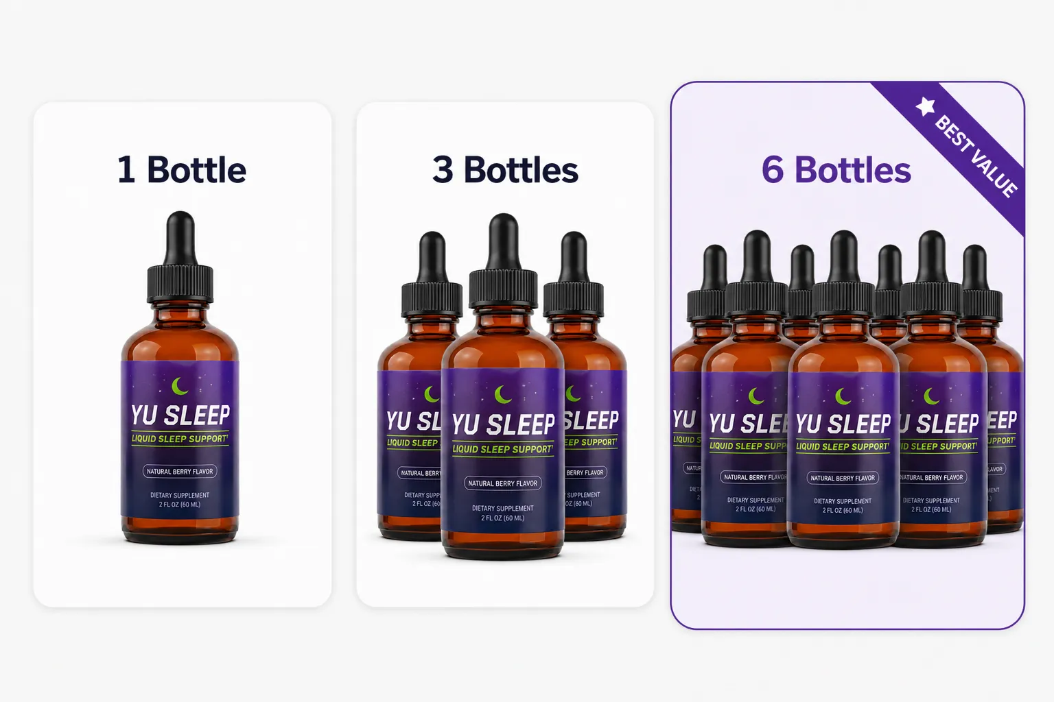 Three bottle YU Sleep package